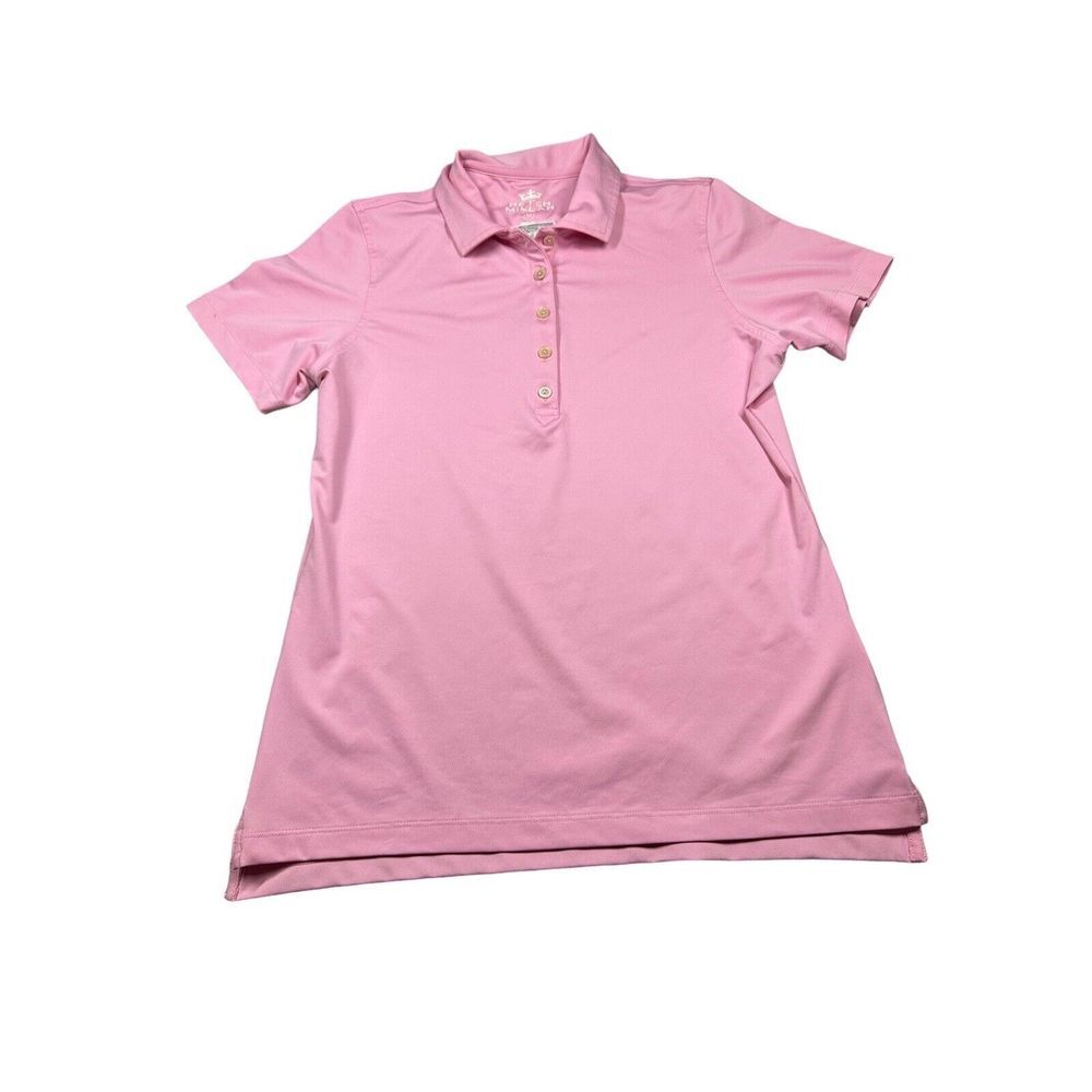 Peter Millar Womens Element E4 Wicking Polo‎ Medium Pink St. Joseph Of The Pines